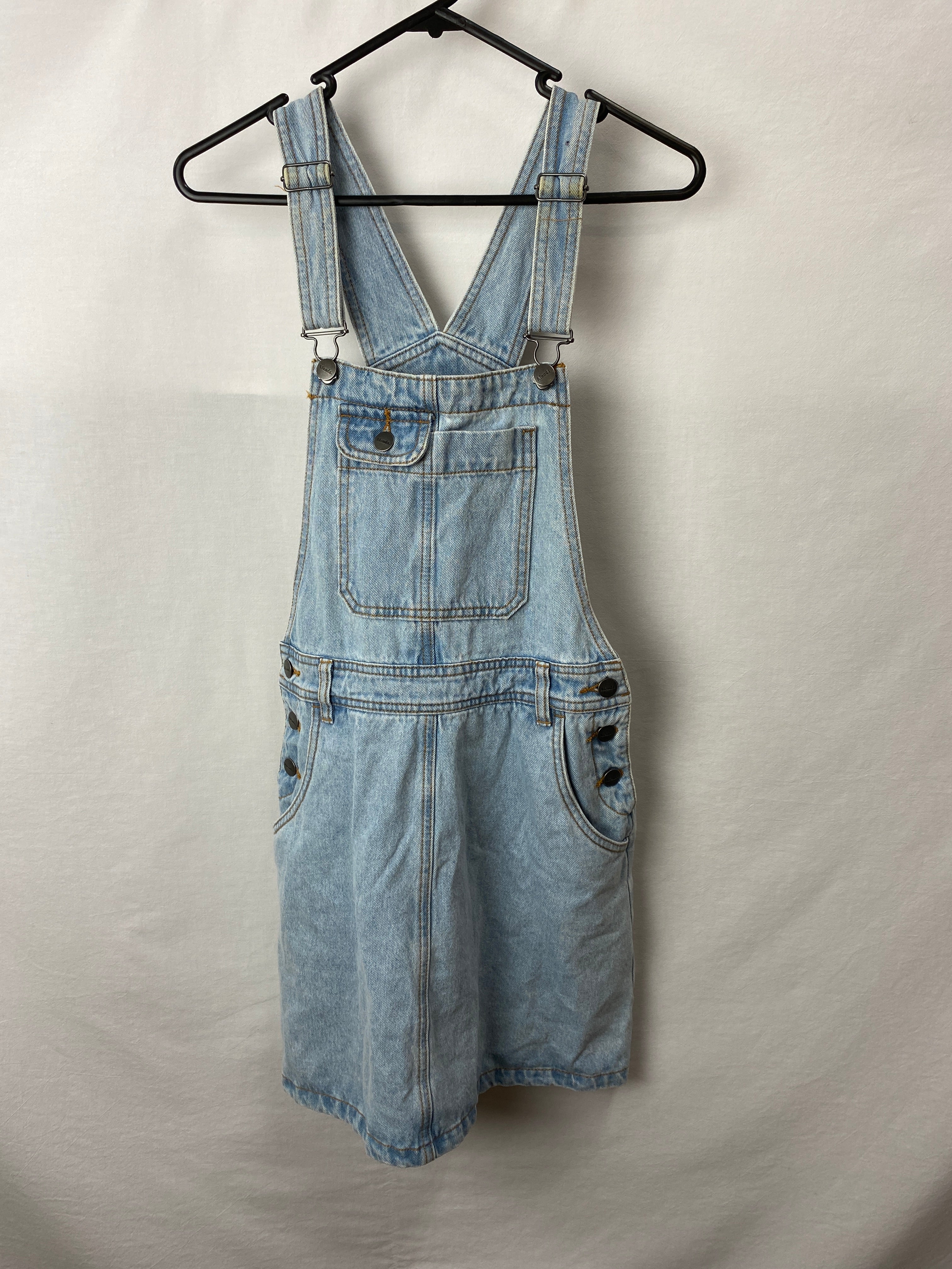 Afends Womens Denim Pinafore Dress Size UK 8