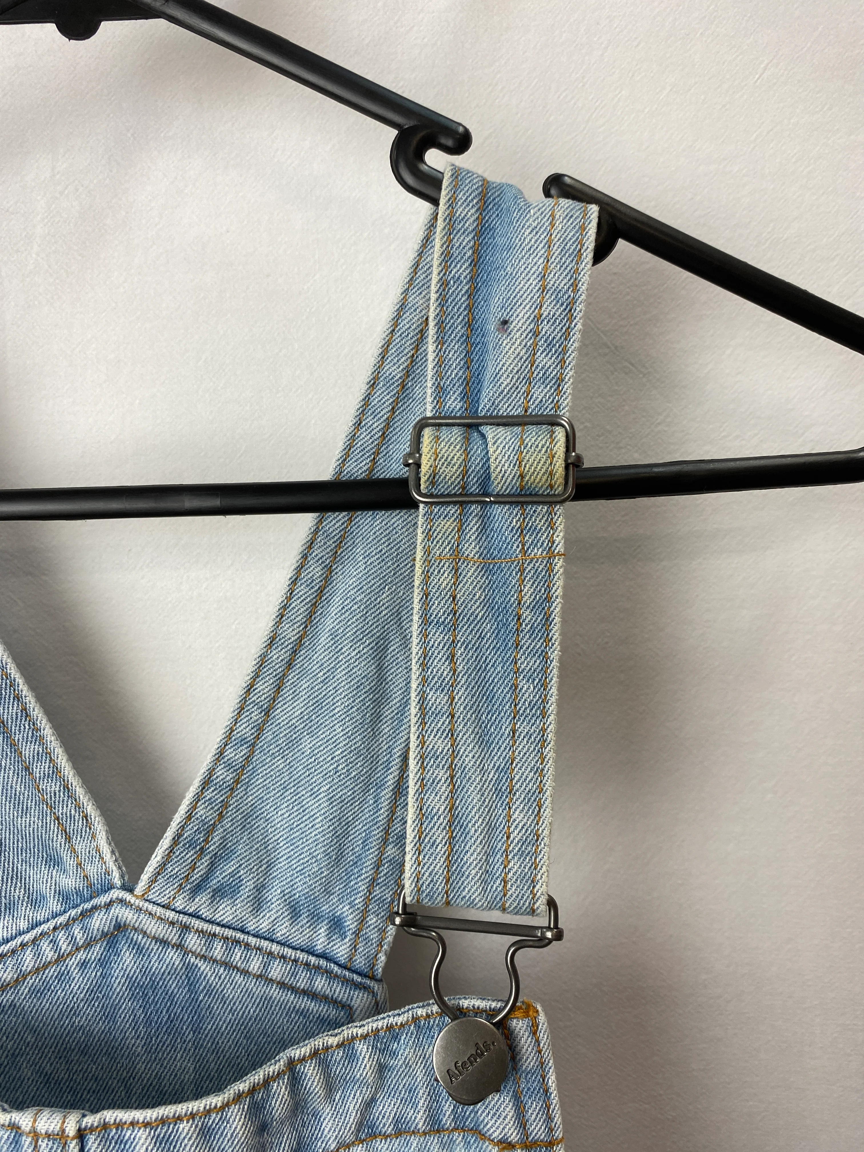 Afends Womens Denim Pinafore Dress Size UK 8 - Image 3