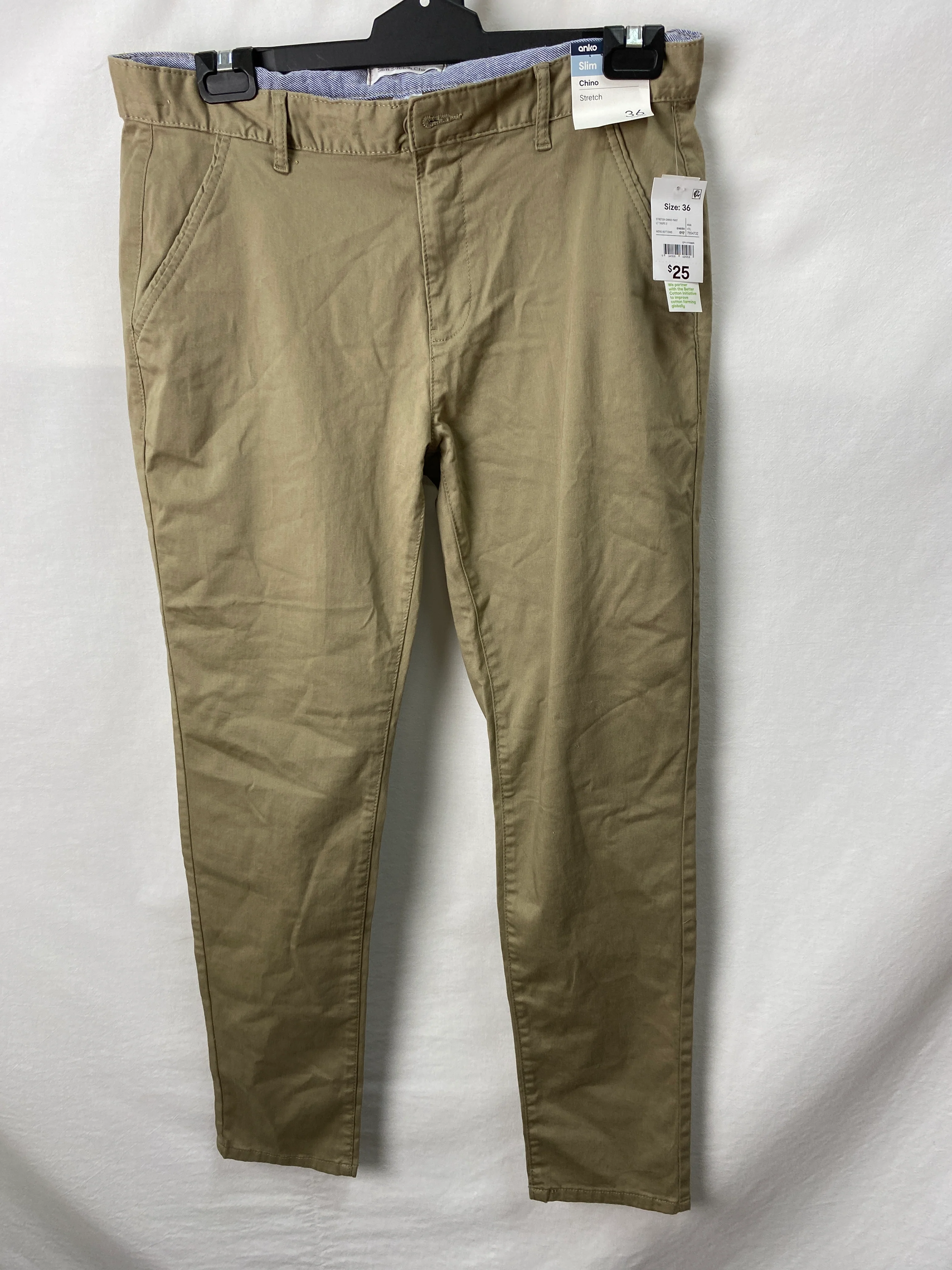 Anko Mens Slim Stretch Chino Pants Size 36 BNWT
