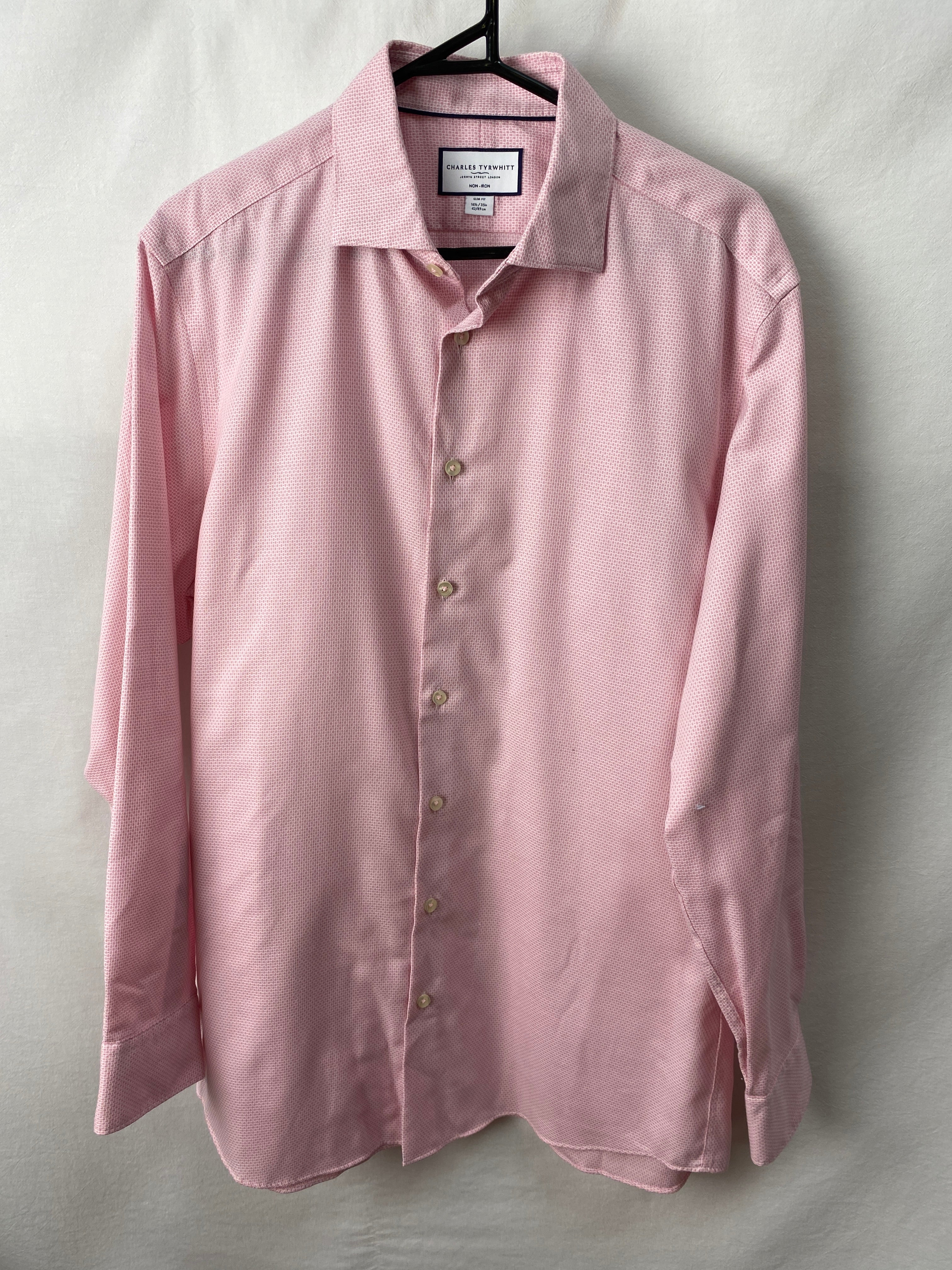 Charles Tyrwhitt Mens Shirt Size 42/89cm 16 ^1/2 35 in