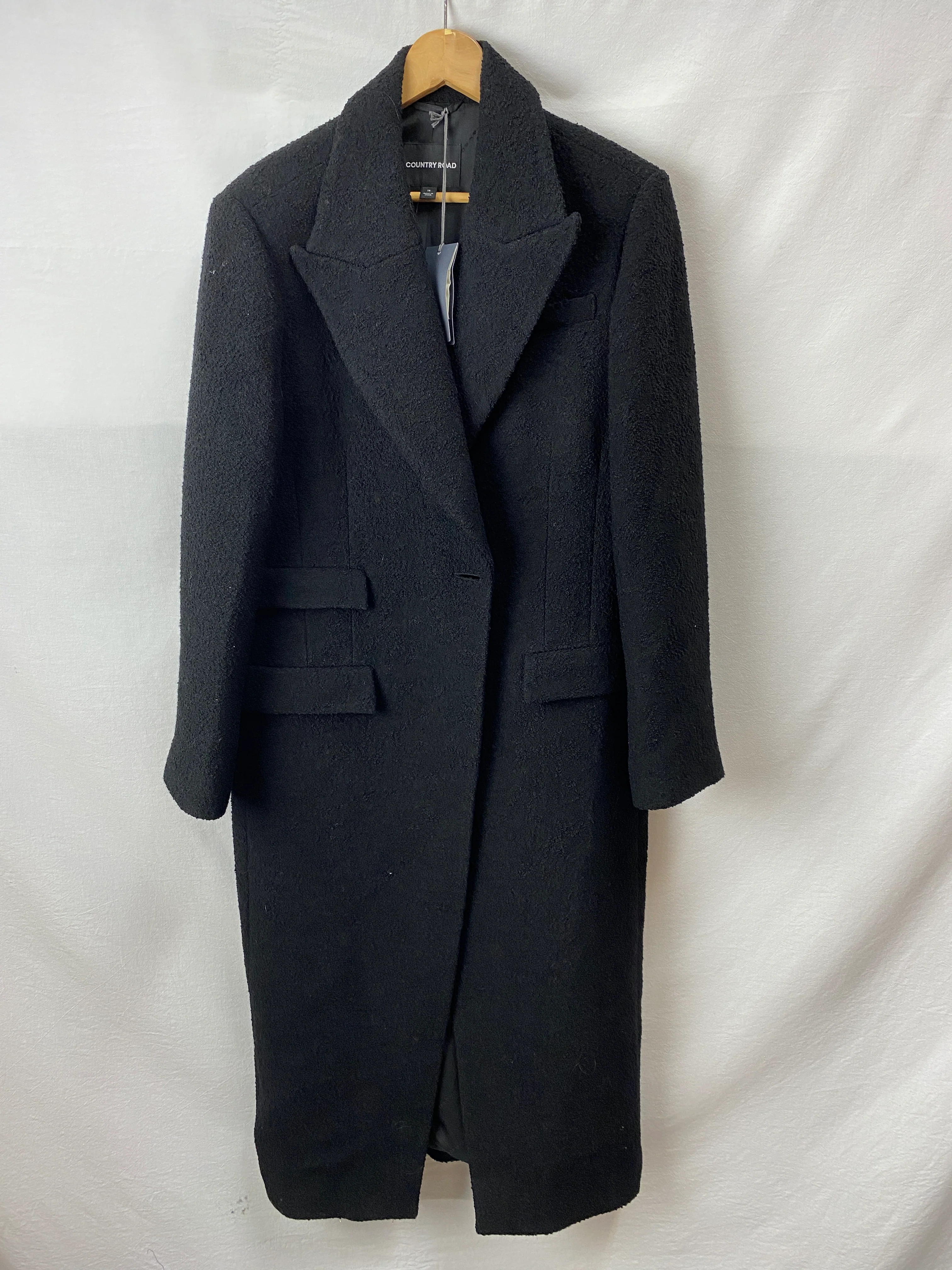 Country Road Womens Long Jacket Size 14 BNWT RRP $299.00