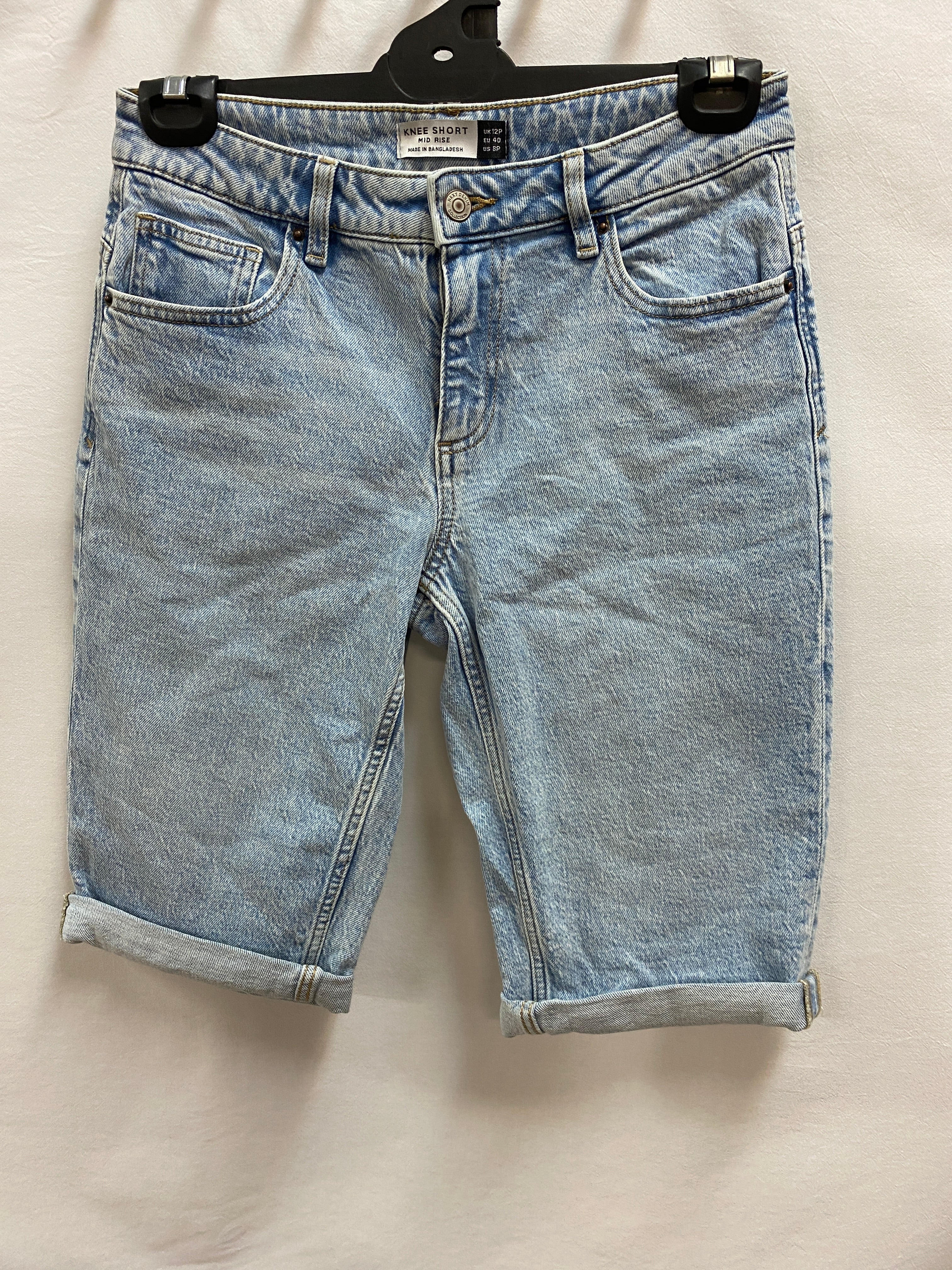 Knee Short Mid-Rise Womens Shorts Size UK12P BNWT