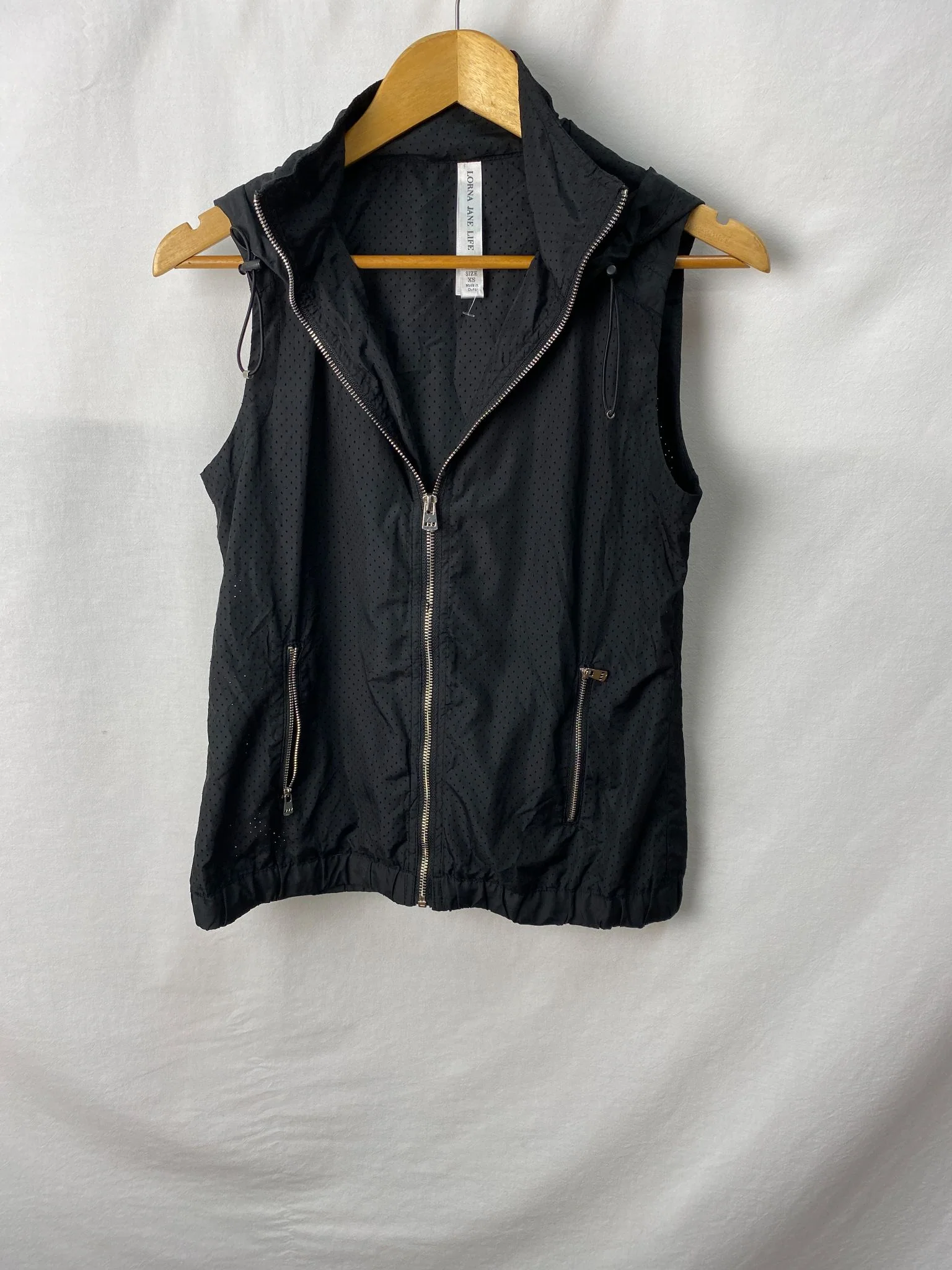 Lorna Jane Womens Light Sleeveless Jacket Size XS