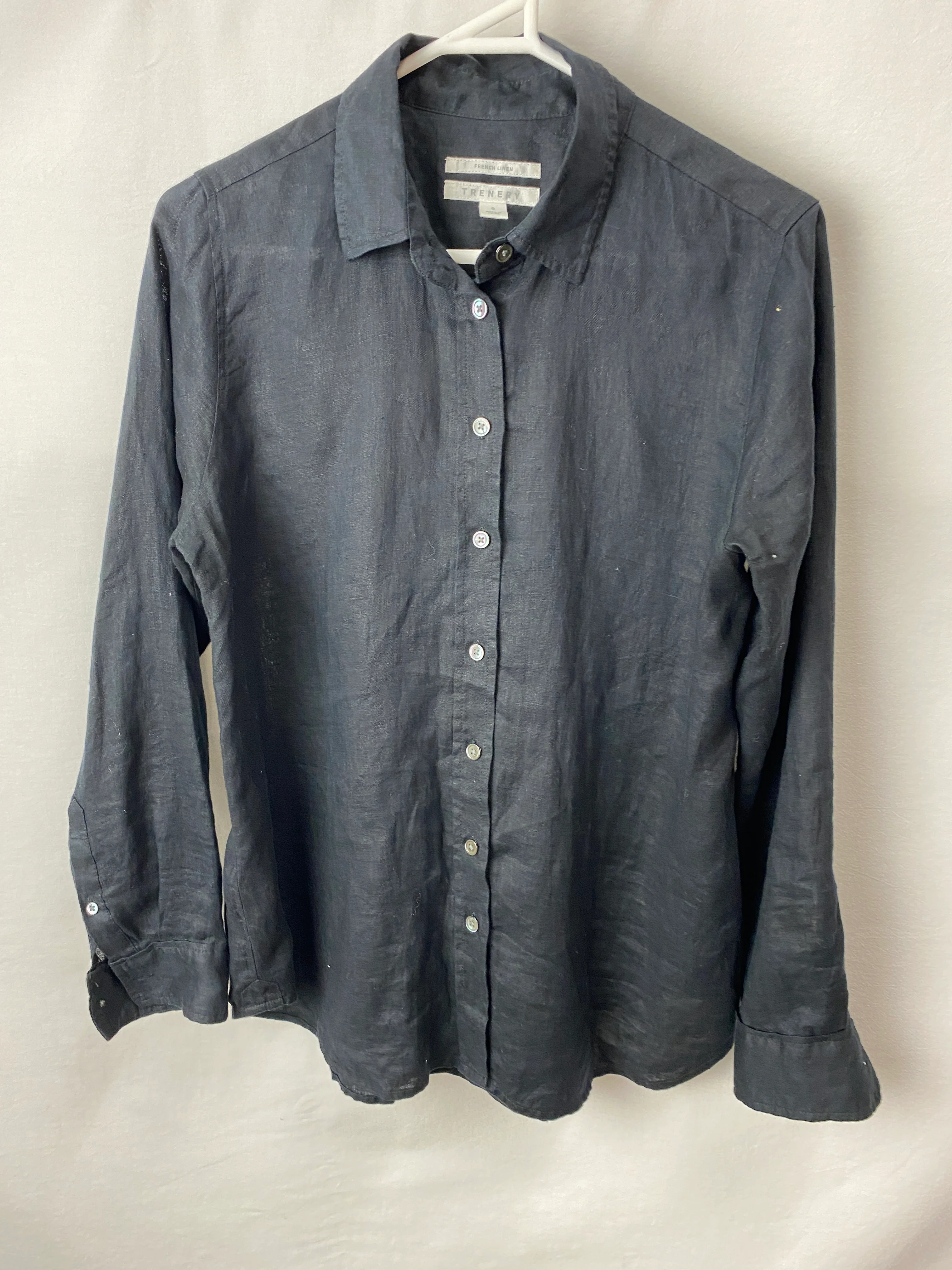 Trenery Womens French Linen Top Size 8